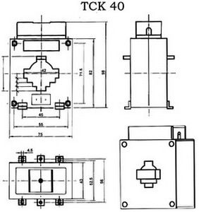 Габаритные размеры трансформатора ТСК-40