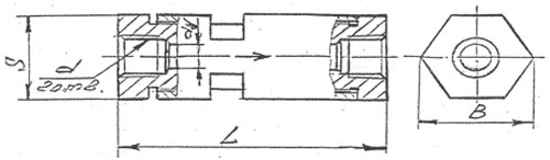 Рис.1. Габаритный чертеж указателя потока УПД-25(УП-25)