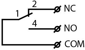 Рис.1. Электрическая схема выключателя D4MC-2020