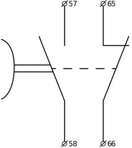 Рис.1. Схема подключения блока задержки БЗ-12 на отключение