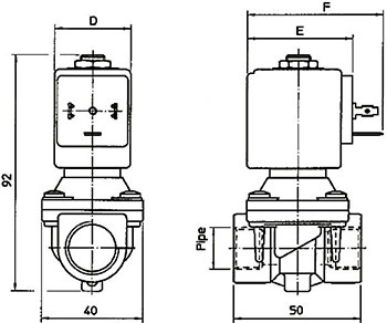 Рис.1. Схема клапана электромагнитного 21H8KB120
