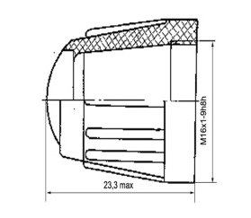 Схема габаритных размеров колпачка КС-6