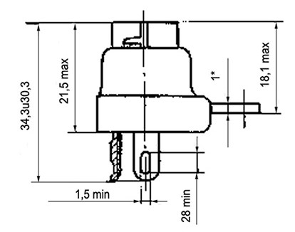 Схема присоединительных и габаритных размеров патрона ПШМ-3
