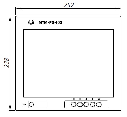 Схема габаритных размеров МТМ РЭ160-МК10