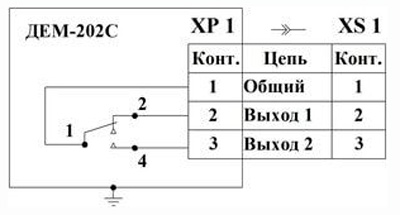 Рис.1. Схема подключения датчик-реле ДЕМ-202