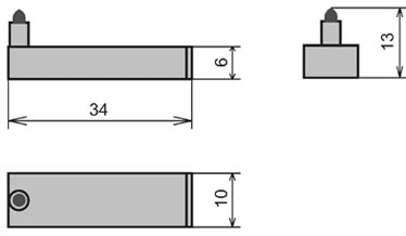 Рис.1. Габаритные размеры узла УПС-03М