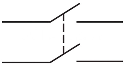 Рис.1.Электрическая схема переключателя KCD1-6-201