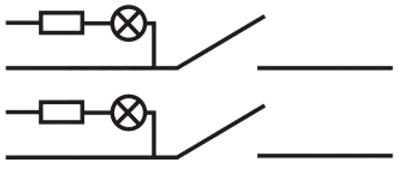 Рис.1. Электрическая схема переключателя KCD1-6-2101N