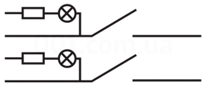 Рис.1. Электрическая схема переключателя KCD2-5-2101N