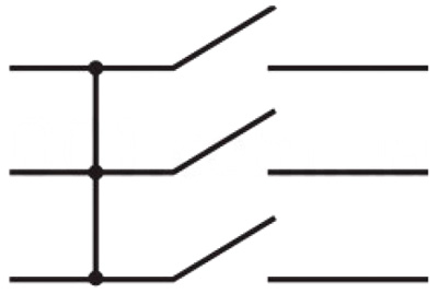 Рис.1. Электрическая схема переключателя KCD2-3101